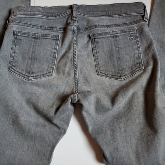 NEW Rag & Bone Everett sz 27 Grey Super Soft Skinny Straight Stretchy Jeans - Picture 13 of 15